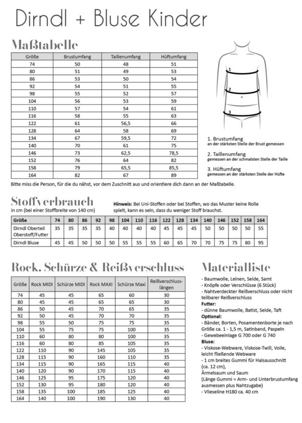 Dirndl Kinder inkl. Bluse – Bild 2