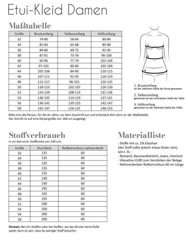 Etui-Kleid Damen – Bild 2