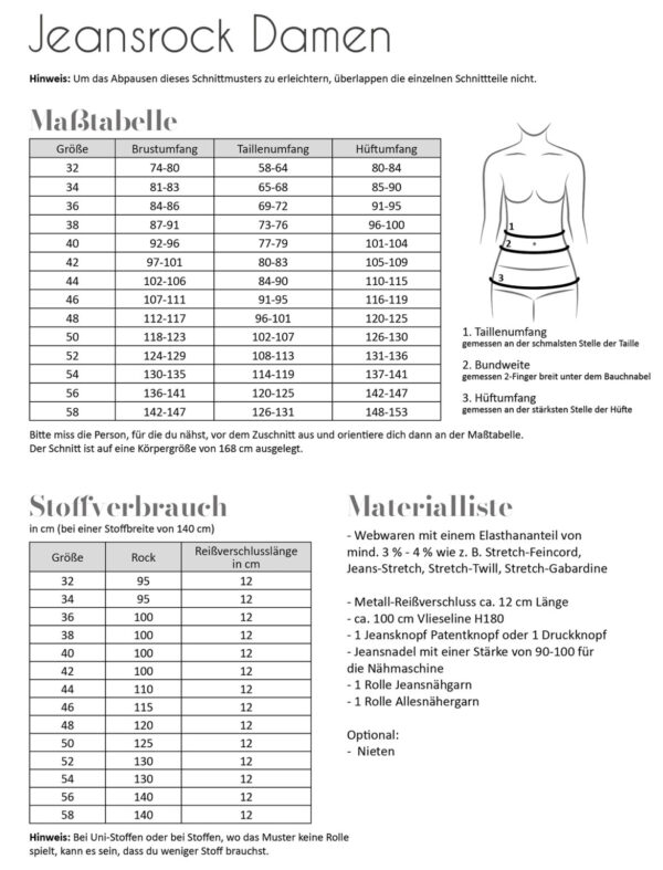 Jeansrock Damen – Bild 2