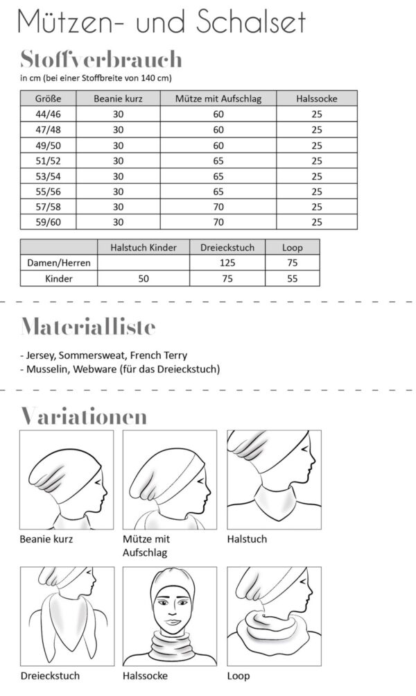 Mützen-Schal-Set – Bild 2