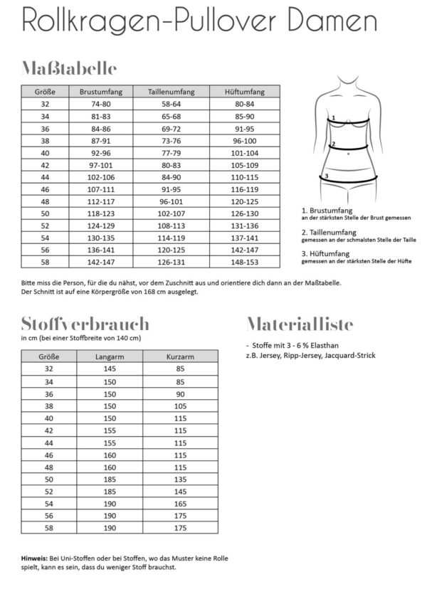 Rollkragen Pullover Damen – Bild 2