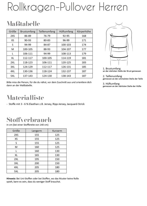 Rollkragen Pullover Herren – Bild 2